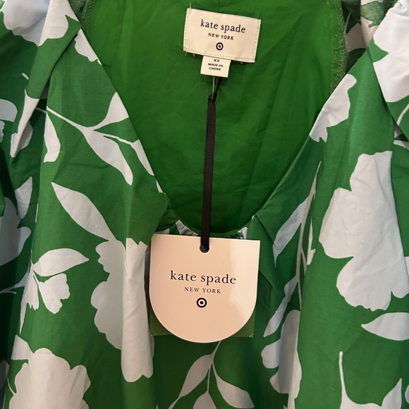 Kate Spade Green and White Floral Mini Dress - Picture 5 of 8